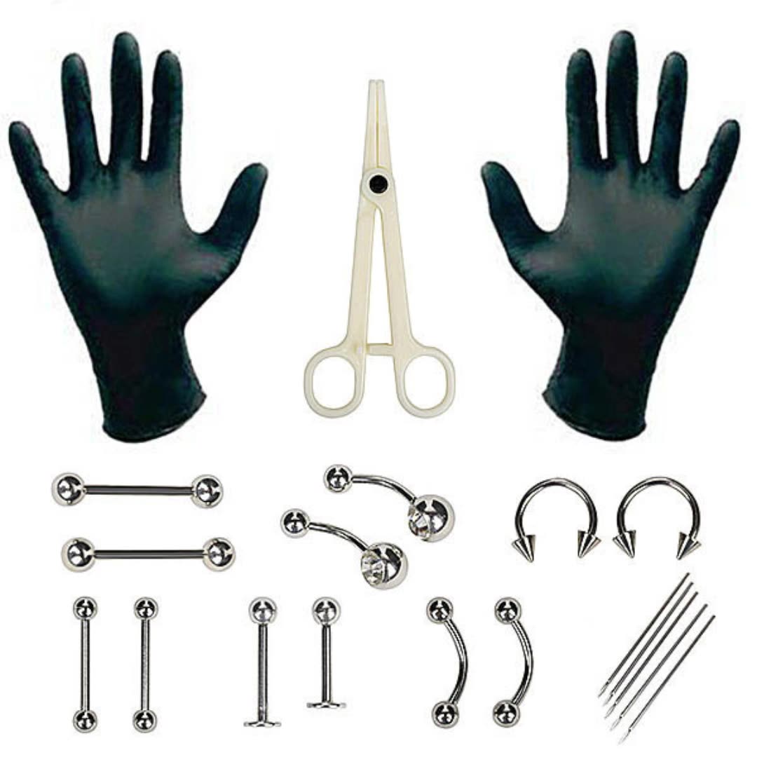 Tools Jewelry Making - 1set Kit klip tindik badan sekali