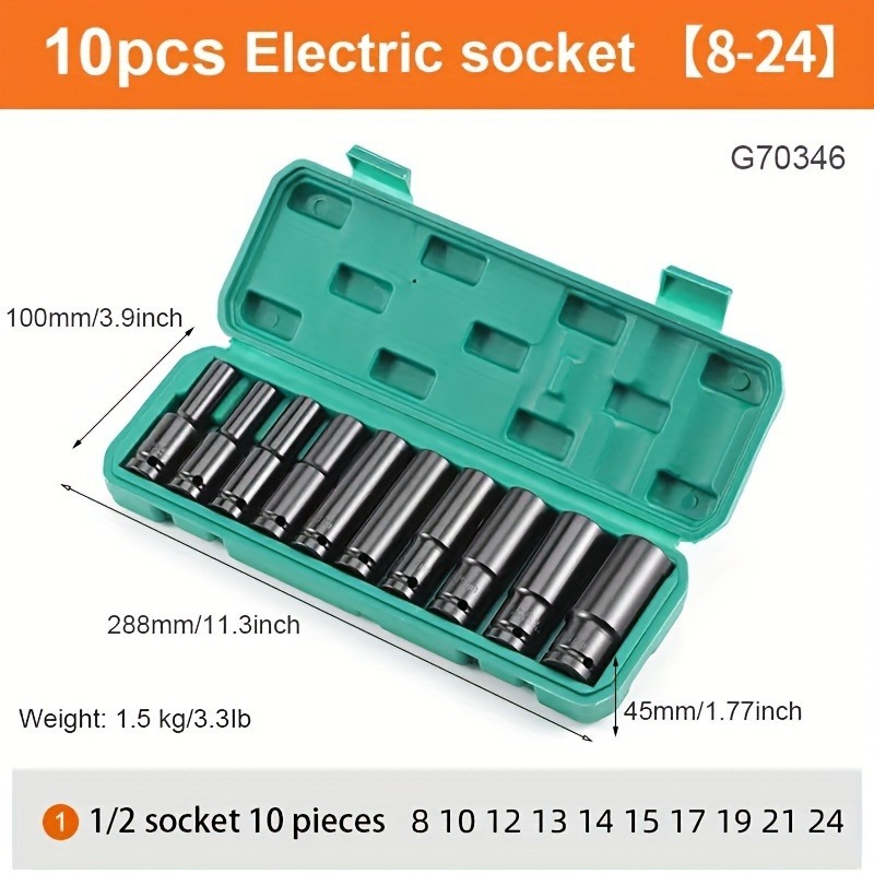 Set Soket Drive 8–24Mm 1/2 Inc - Tools For Motorcycle Workshop ulasan dan harga